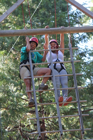 Mentor and girl at lifechanging Camp CEO